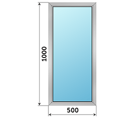 Одностворчатое окно СИАЛ 500x1000