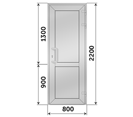 Одностворчатая дверь глухая СИАЛ 800x2200